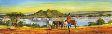 Near Lake Nakuru Landscape Oil Paintings
